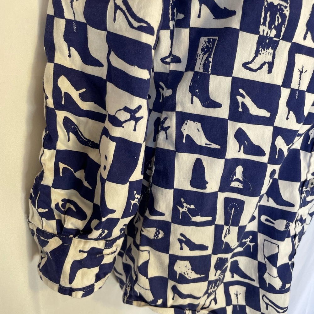 Tizzie Button-Down Tunic Top With Shoe And Boot D… - image 5